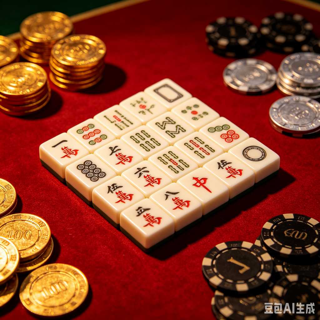 wooden mahjong set